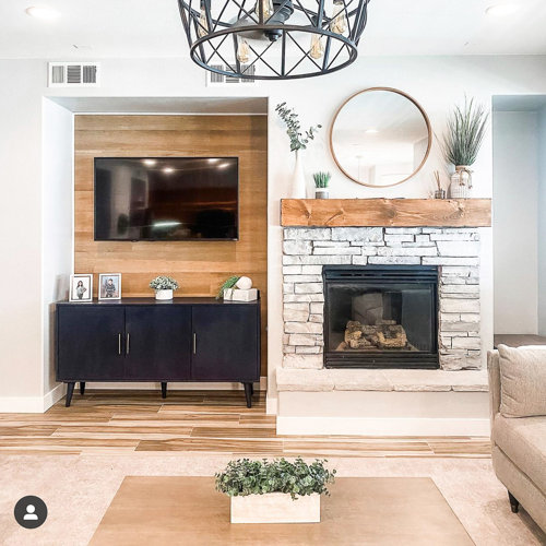 Ebern Designs Melodye Rustic Fireplace Shelf Mantel & Reviews Wayfair